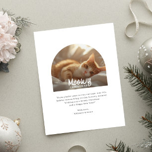 Cartes Pour Fêtes Annuelles Noël Meowy De Cute Cat Arch Photo