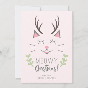 Cartes Pour Fêtes Annuelles Noël Meowy   Jour de Noël à la chatte