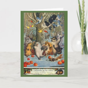 Cartes Pour Fêtes Annuelles Noël mignon dans les bois
