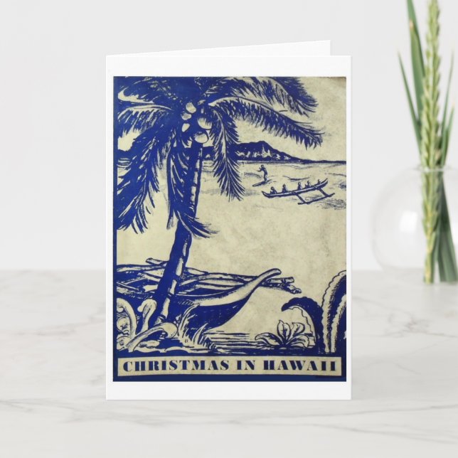 Cartes Pour Fêtes Annuelles Noël millésimé à Hawaii (Devant)
