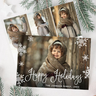 Cartes Pour Fêtes Annuelles Noël moderne 4 PHOTO Salutation