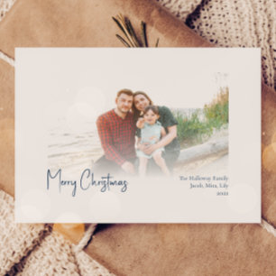 Cartes Pour Fêtes Annuelles Noël moderne   Photo bleue