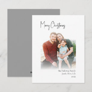 Cartes Pour Fêtes Annuelles Noël moderne   Silver photo dénaturée verticale