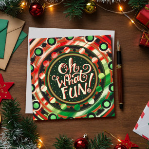 Cartes Pour Fêtes Annuelles Noël Moderne tendance Oh Quelle Citation Amusante
