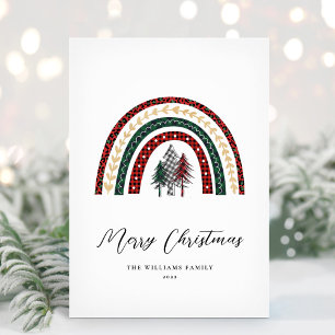 Cartes Pour Fêtes Annuelles Noël moderne unique Rainbow non-photo vacances