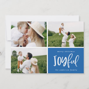 Cartes Pour Fêtes Annuelles Noël multi-trois photo famille moderne joyeuse