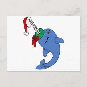 Cartes Pour Fêtes Annuelles Noël Narwhal