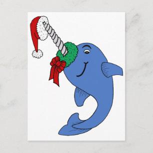 Cartes Pour Fêtes Annuelles Noël Narwhal