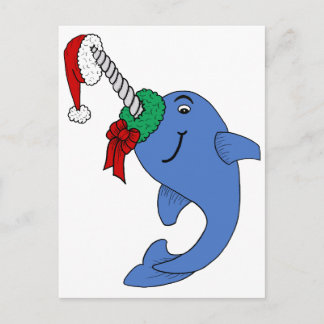 Cartes Pour Fêtes Annuelles Noël Narwhal