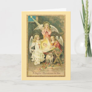 Cartes Pour Fêtes Annuelles Noël, Nativité, Anges, Christ Enfant,