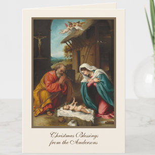 Cartes Pour Fêtes Annuelles Noël Nativité Jésus Vierge Marie Saint Joseph