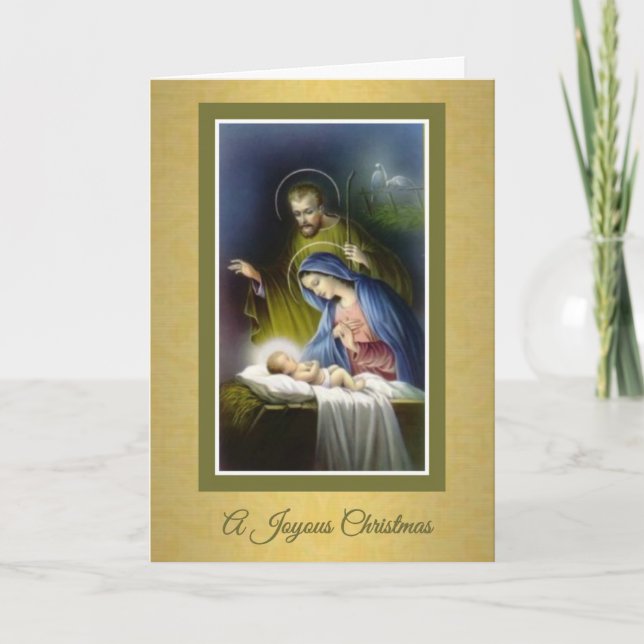 Cartes Pour Fêtes Annuelles Noël, Nativité, Vierge Marie, Christ Enfant, (Devant)