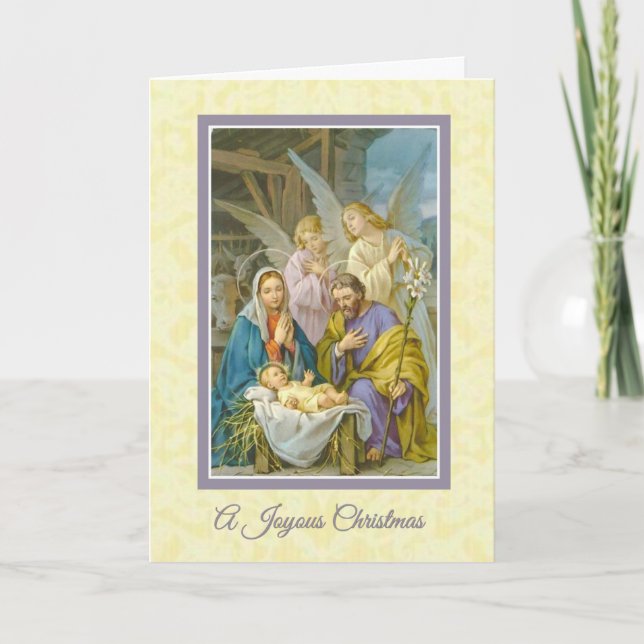 Cartes Pour Fêtes Annuelles Noël, Nativité, Vierge Marie, Christ Enfant, (Devant)