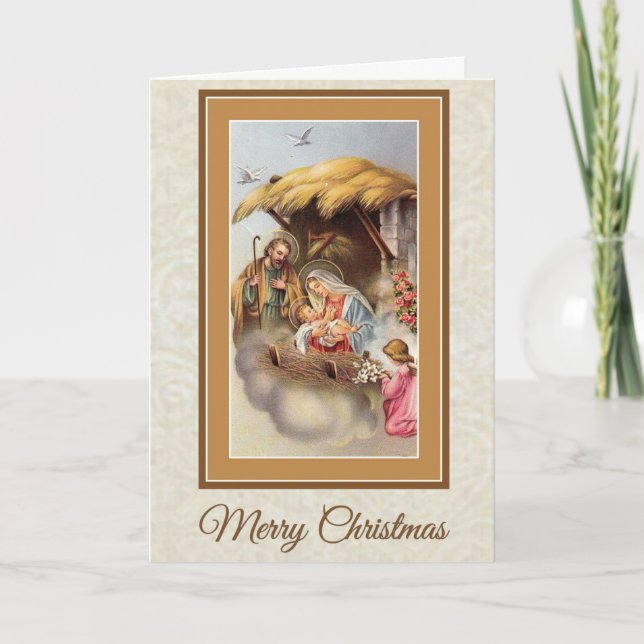 Cartes Pour Fêtes Annuelles Noël, Nativité, Vierge Marie, Christ Enfant, (Devant)