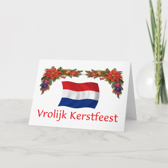 Cartes Pour Fêtes Annuelles Noël néerlandais (Devant)