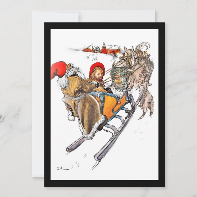 Cartes Pour Fêtes Annuelles Noël Nisse et Kersti (Devant)