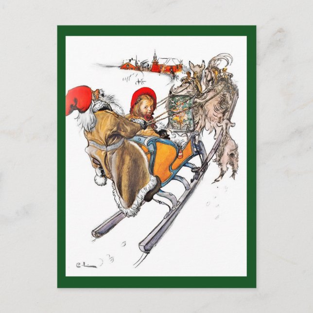 Cartes Pour Fêtes Annuelles Noël Nisse et Kersti (Devant)