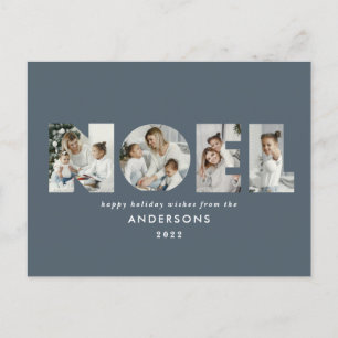 Cartes Pour Fêtes Annuelles Noel Noël moderne gras 4 photo simple Fêtes