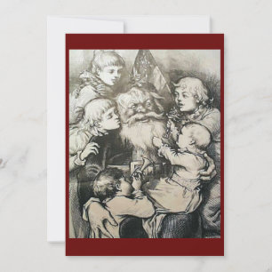 Cartes Pour Fêtes Annuelles Noël Noël Thomas Nast Harpers 1880