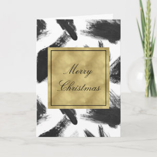 Cartes Pour Fêtes Annuelles Noël noir élégant d'abrégé sur aquarelle