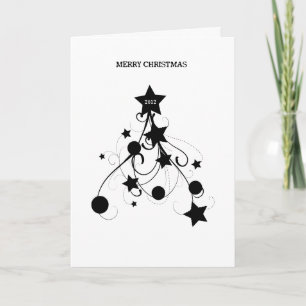 Cartes Pour Fêtes Annuelles Noël noir v4