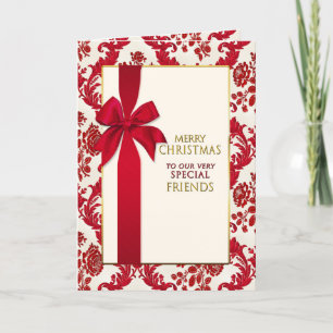 Cartes Pour Fêtes Annuelles Noël - Nos amis spéciaux - Cadeau - Ruban rouge