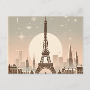 Cartes Pour Fêtes Annuelles Noël nostalgique à Paris – La magie des fêtes