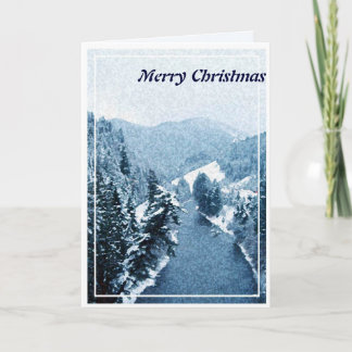 Cartes Pour Fêtes Annuelles Noël, Nouvel An, Fête - Arbres sur la rivière