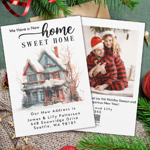 Cartes Pour Fêtes Annuelles Noël Nouvelle maison pour les vacances déménager