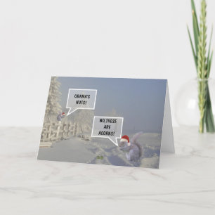 Cartes Pour Fêtes Annuelles Noël nuts d'Obama drôle