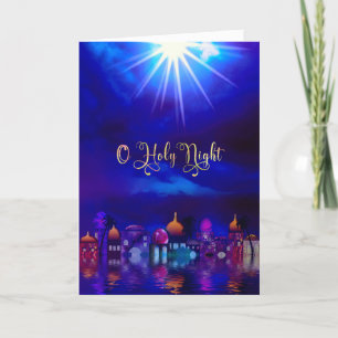Cartes Pour Fêtes Annuelles Noël, Ô Nuit Sainte, Chrétien, Étoile de Bethléem