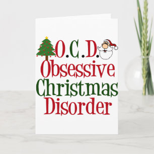 Cartes Pour Fêtes Annuelles Noël Obsession Drôle Trouble de Noël Obsessionnel