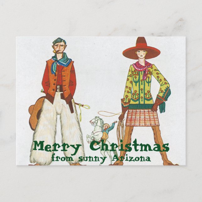 Cartes Pour Fêtes Annuelles Noël occidental drôle d'usage d'Arizona (Devant)