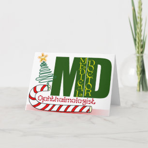 CARTES POUR FÊTES ANNUELLES NOËL OPHTHALMOLOGUE