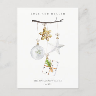 Cartes Pour Fêtes Annuelles Noël Ornements Star Cookie Chime Aimer Santé