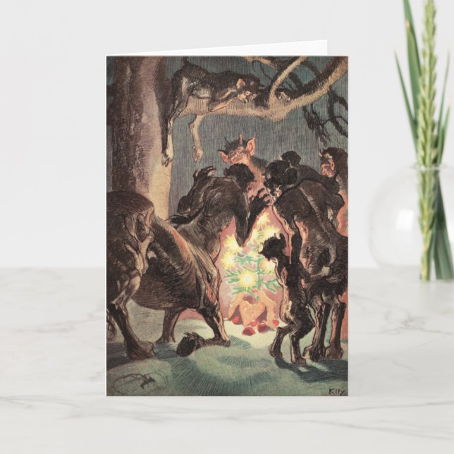 Cartes Pour Fêtes Annuelles Noël païen (Devant)