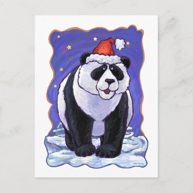 Cartes Pour Fêtes Annuelles Noël Panda Bear (Devant)