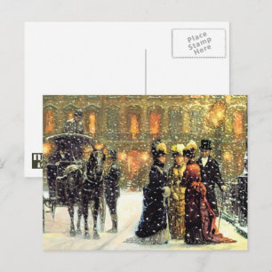 Cartes Pour Fêtes Annuelles Noël parisien vintage