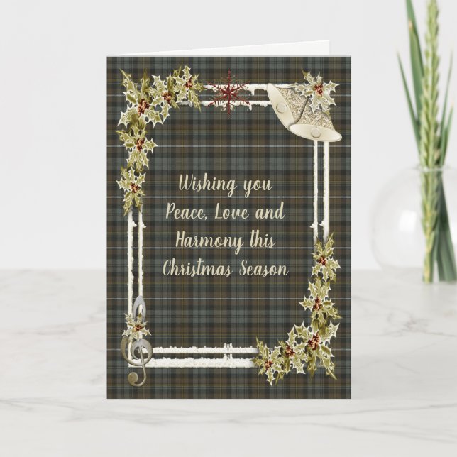Cartes Pour Fêtes Annuelles Noël patiné de tartan de Campbell Argyll (Devant)