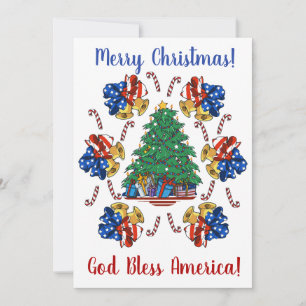 Cartes Pour Fêtes Annuelles Noël patriotique