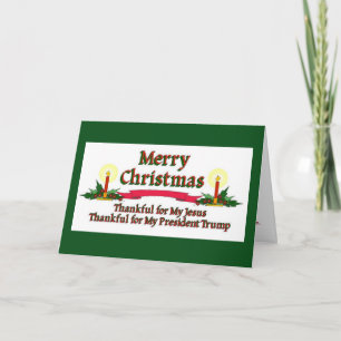 Cartes Pour Fêtes Annuelles Noël patriotique Jésus Trump