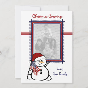 Cartes Pour Fêtes Annuelles Noël Patriotique USA