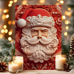 Cartes Pour Fêtes Annuelles Noël Père Noël 3D détaillé