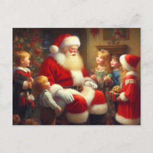 Cartes Pour Fêtes Annuelles Noël Père Noël avec enfants 3