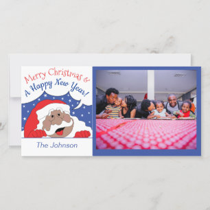 Cartes Pour Fêtes Annuelles Noël Père Noël de couleur dit
