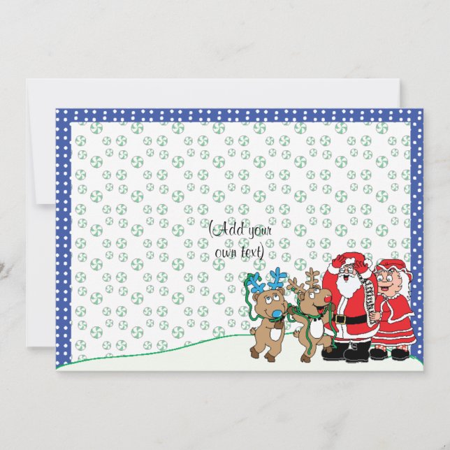 Cartes Pour Fêtes Annuelles Noël Père Noël Mme Claus (Devant)