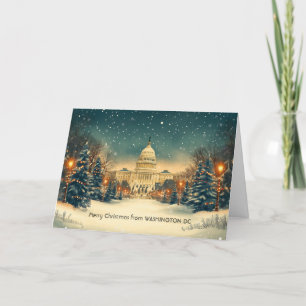 Cartes Pour Fêtes Annuelles Noël personnalisé au Capitole américain Washington