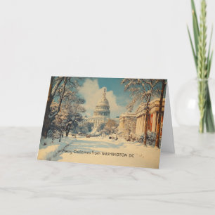 Cartes Pour Fêtes Annuelles Noël personnalisé au Capitole américain Washington