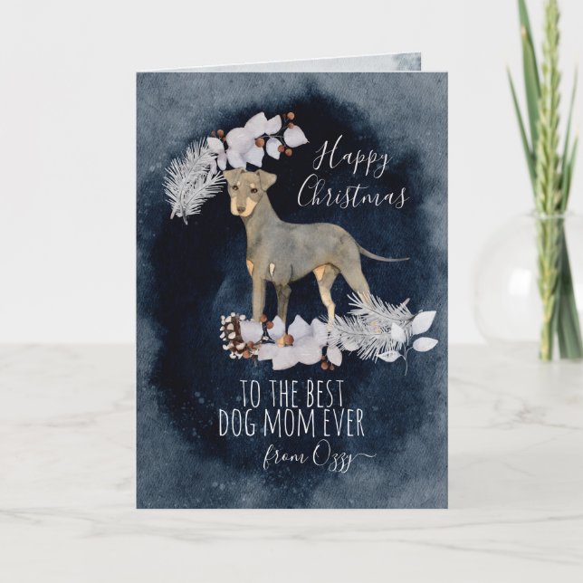 Cartes Pour Fêtes Annuelles Noël personnalisé de Manchester Terrier (Devant)