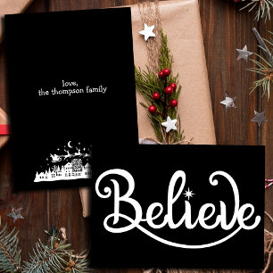 Cartes Pour Fêtes Annuelles Noël personnalisé minimaliste moderne